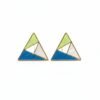 Colorblock Triangle Enamel Earrings - Anti-Tarnish Geometric Jewelry