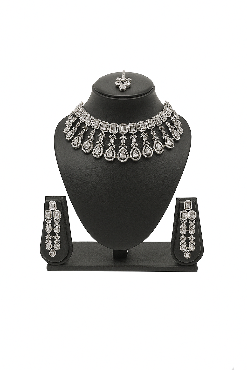 Exquisite Diamond Look Bridal Jewelry Set 4 Exquisite Diamond Look Bridal Jewelry Set