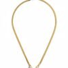 White V pendant gold chain necklace for women wedding party wear