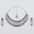 Elegant Ruby Stone Necklace Set for Women | Silver Plated Bridal Jewelry with Earrings & Maang Tikka | Wedding & Party Wear