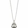 Lord Shiva Trishul Pendant Necklace for Men & Women | Stainless Steel Mahadev Trident Chain | Spiritual Hindu Jewelry | Silver Finish Religious Pendant Gift