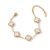 Gold Plated White Clover Charm Bracelet for Women | Elegant Floral Link Chain Bracelet | Adjustable Minimal Jewelry | Stylish Wrist Bracelet Gift for Girls & Women